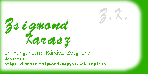zsigmond karasz business card